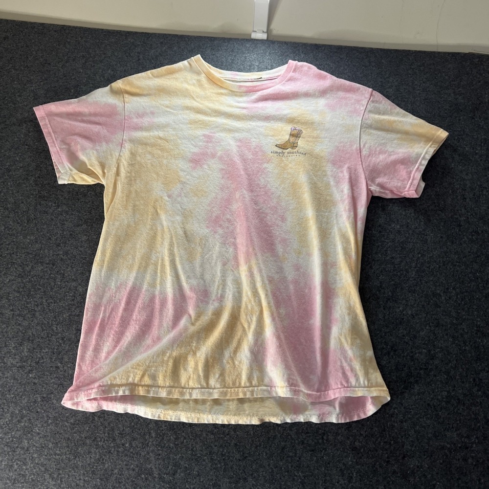Simply Southern T-Shirt Short Sleeve Tie Dye Cowgirl Summer SZ L